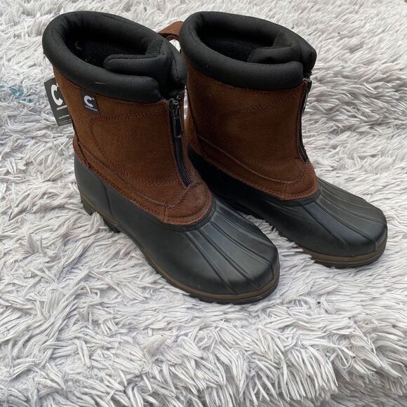 ComforTemp Womens Brown Suede Rubber Sole Winter Duck Boots Steel Shank Size 8 - Picture 2 of 16